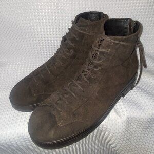 Marsell Brown Suede Lace Up Men's Ankle Lace Up Zip Boots, Size 12 D IT45 Italy